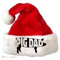Pig Dad Pig Lover Owner Ranch Farmer Fathers Day Santa Hat thumb 0