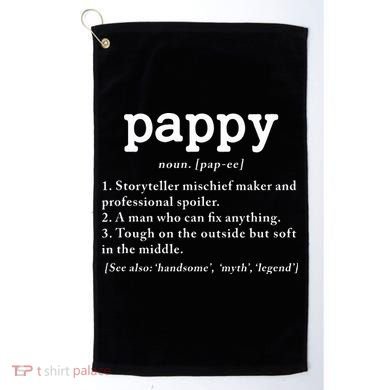 Pappy Definition Papa Grandpa Fathers Day Present Golf Towel