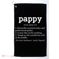 Pappy Definition Papa Grandpa Fathers Day Present Golf Towel thumb 0