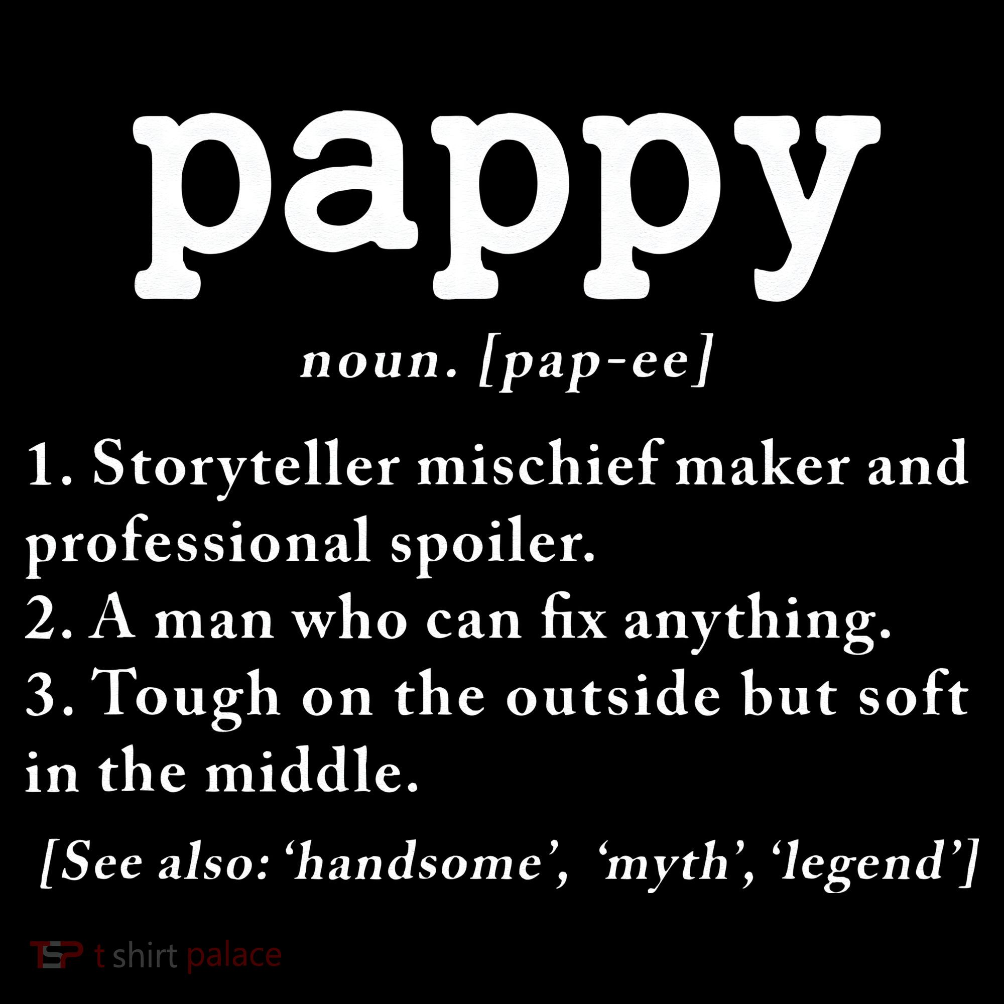 Pappy Definition Papa Grandpa Fathers Day Present Kids Sweatshirt