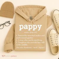 Pappy Definition Papa Grandpa Fathers Day Present Hoodie thumb 4