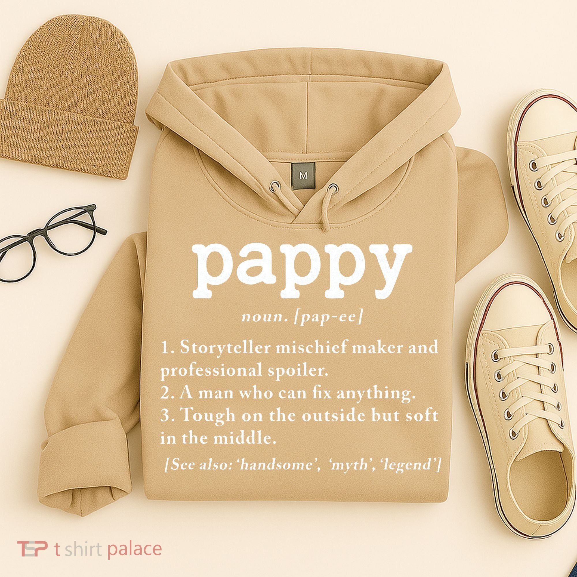 Pappy Definition Papa Grandpa Fathers Day Present Hoodie