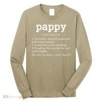 Pappy Definition Papa Grandpa Fathers Day Present Long Sleeve Shirt thumb 0