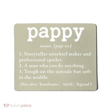 Pappy Definition Papa Grandpa Fathers Day Present Mousepad