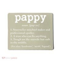 Pappy Definition Papa Grandpa Fathers Day Present Mousepad thumb 0