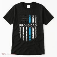 Proud Dad Patriotic Law Enforcement Supporter Police Officer Tall T-Shirt thumb 0