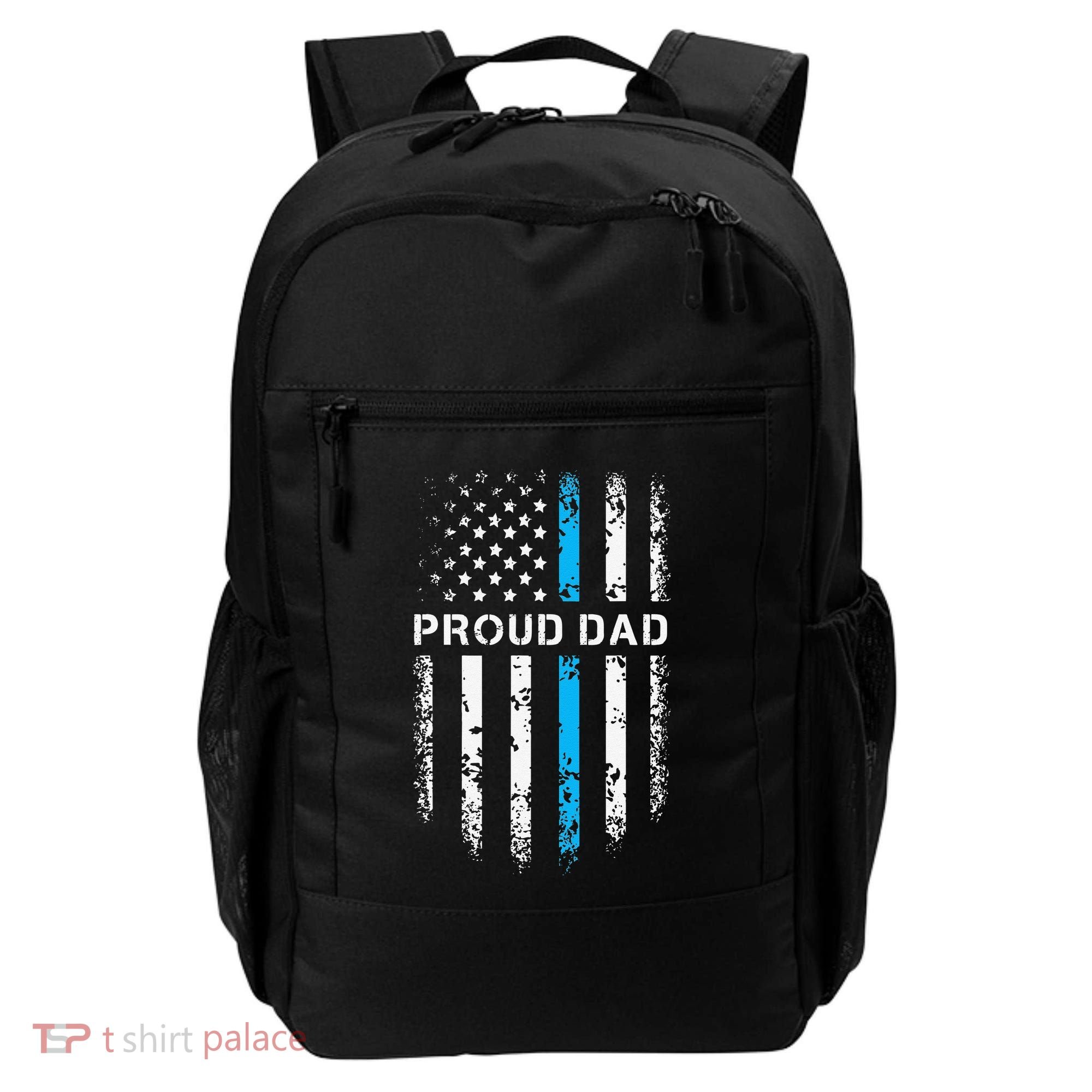 Proud Dad Patriotic Law Enforcement Supporter Police Officer Backpack