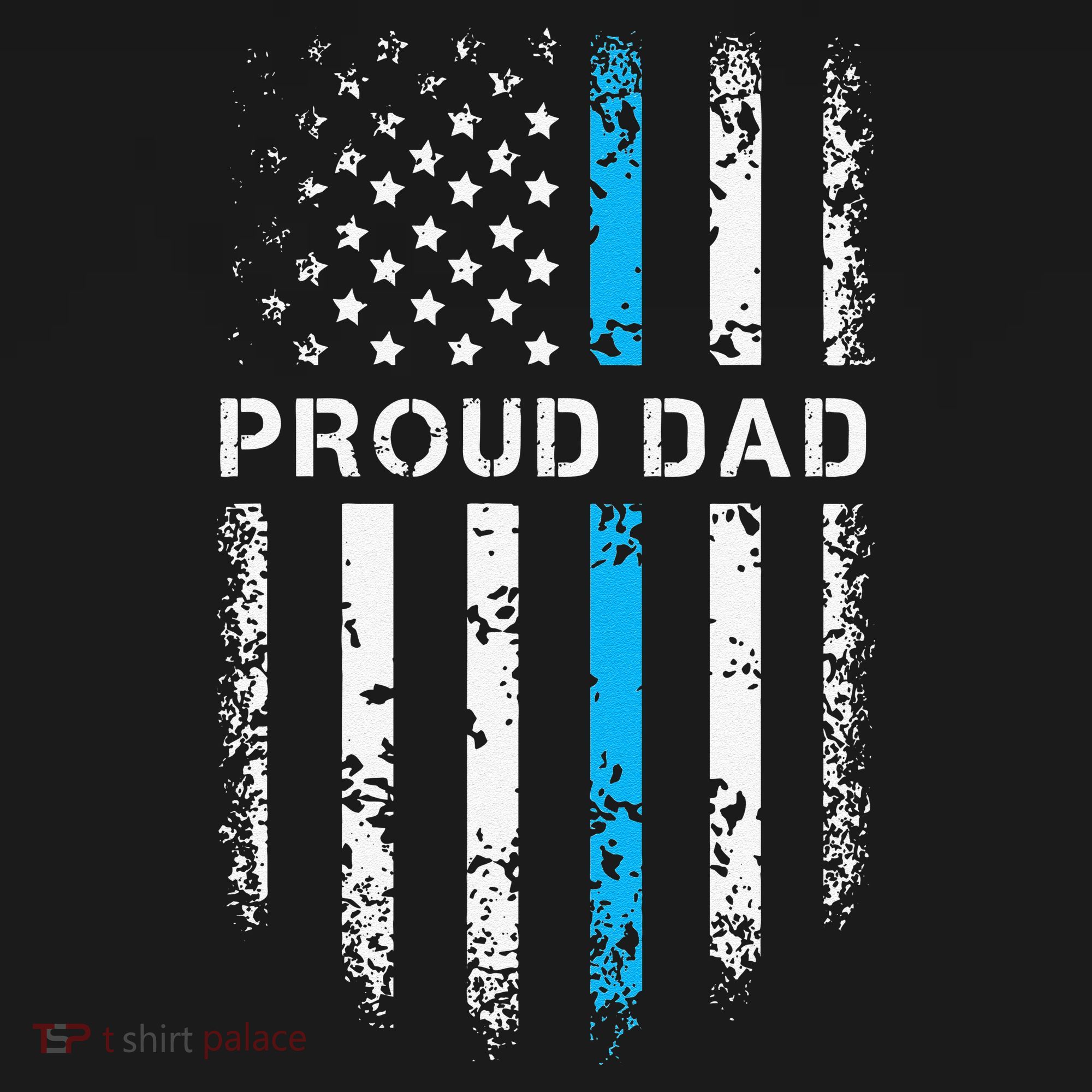 Proud Dad Patriotic Law Enforcement Supporter Police Officer Premium T-Shirt