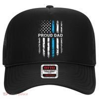 Proud Dad Patriotic Law Enforcement Supporter Police Officer Hat thumb 0