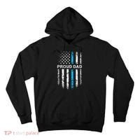 Proud Dad Patriotic Law Enforcement Supporter Police Officer Tall Hoodie thumb 0