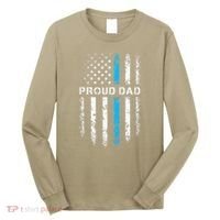 Proud Dad Patriotic Law Enforcement Supporter Police Officer Long Sleeve Shirt thumb 0