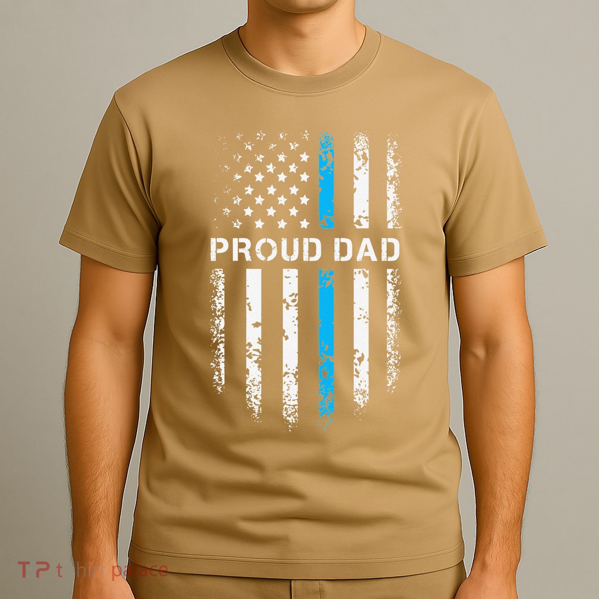 Proud Dad Patriotic Law Enforcement Supporter Police Officer T-Shirt
