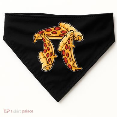 Pi Day Pizza Pi Funny Math Food USA-Made Doggie Bandana