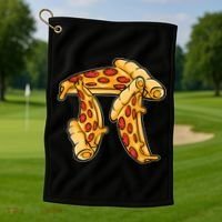 Pi Day Pizza Pi Funny Math Food Golf Towel thumb 1