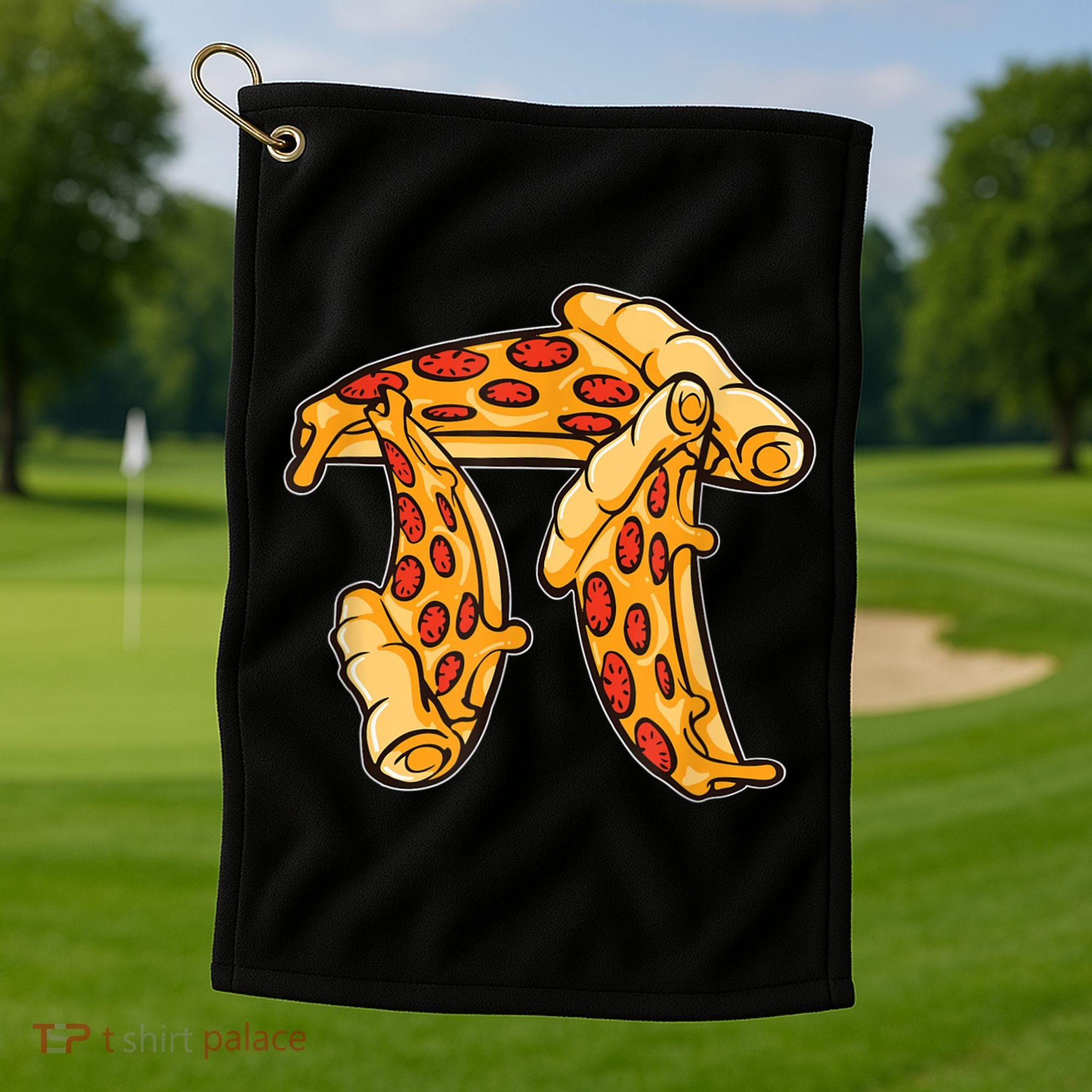 Pi Day Pizza Pi Funny Math Food Golf Towel
