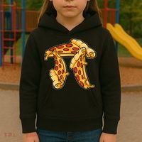 Pi Day Pizza Pi Funny Math Food Kids Hoodie thumb 3