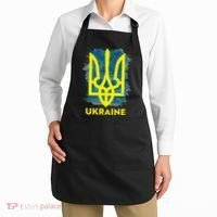 Painted Distressed Pattern Ukraine Coat Of Arms Flag Apron thumb 2