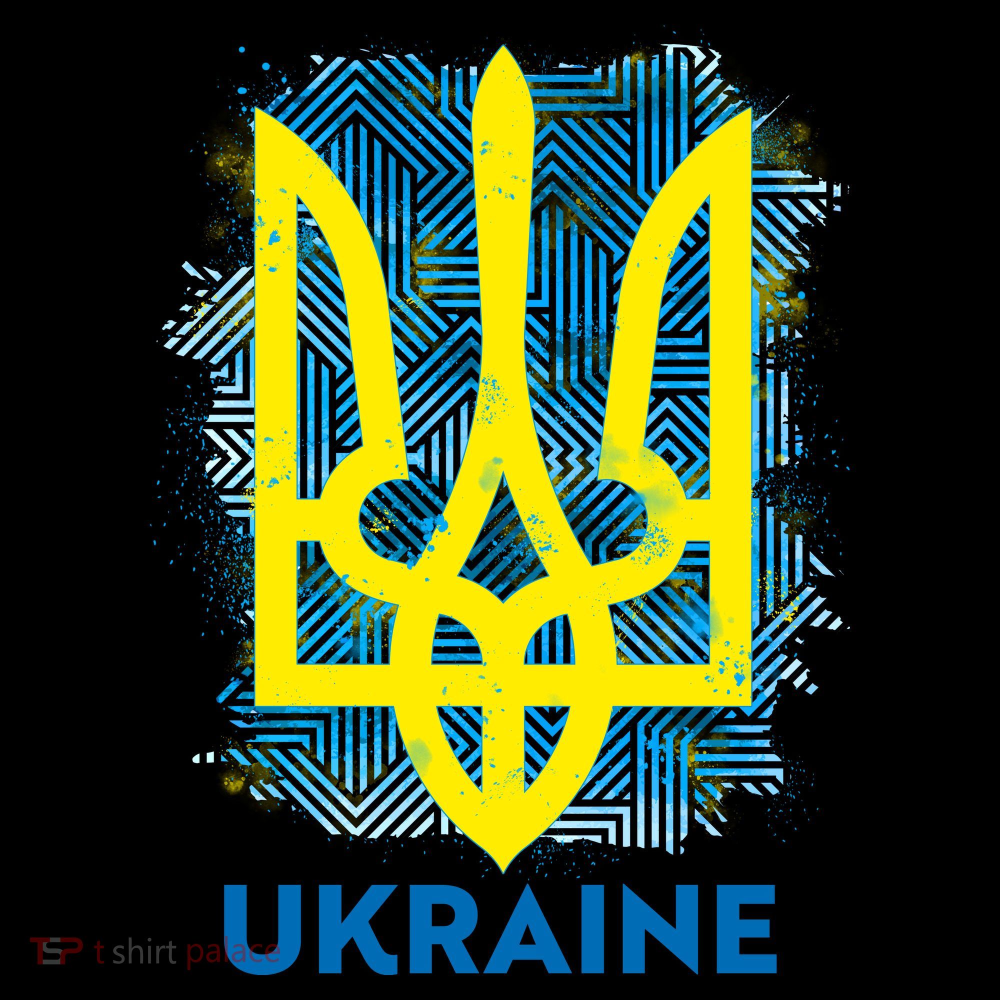 Painted Distressed Pattern Ukraine Coat Of Arms Flag Coffee Mug
