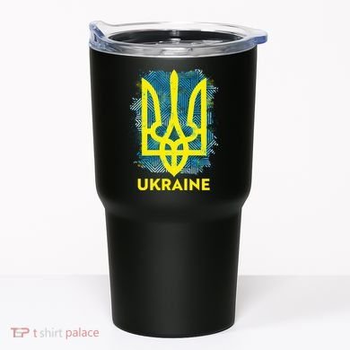 Painted Distressed Pattern Ukraine Coat Of Arms Flag Tumbler