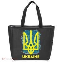 Painted Distressed Pattern Ukraine Coat Of Arms Flag Tote Bag thumb 0