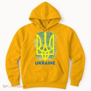 Painted Distressed Pattern Ukraine Coat Of Arms Flag Hoodie