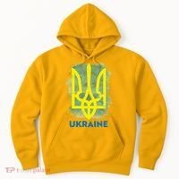 Painted Distressed Pattern Ukraine Coat Of Arms Flag Hoodie thumb 0