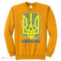 Painted Distressed Pattern Ukraine Coat Of Arms Flag Sweatshirt thumb 0