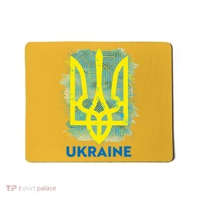 Painted Distressed Pattern Ukraine Coat Of Arms Flag Mousepad