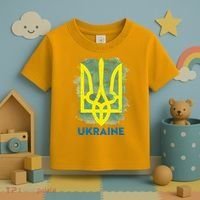 Painted Distressed Pattern Ukraine Coat Of Arms Flag Toddler T-Shirt thumb 3