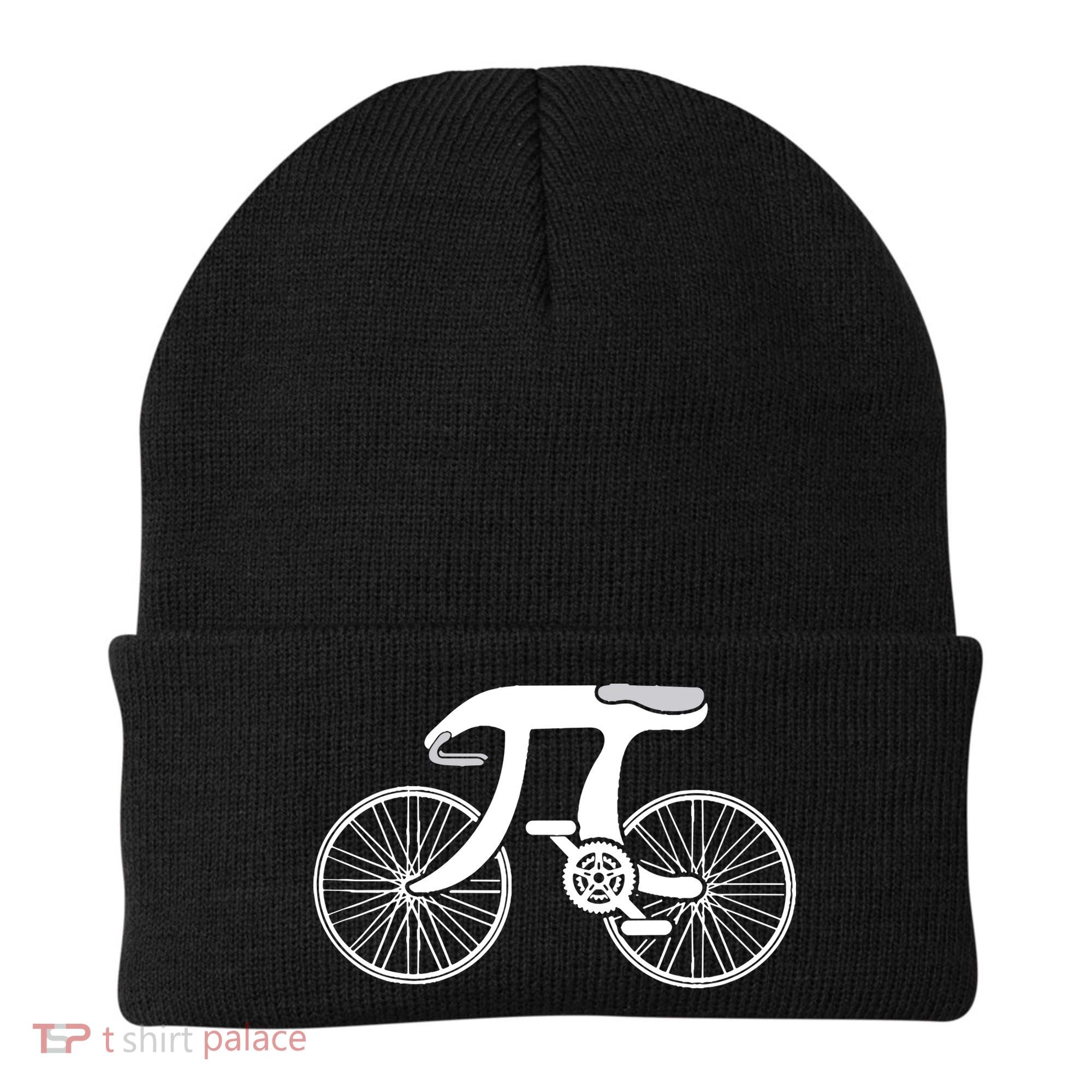 Pi Day Pi Cycle Bicycle Bike Math Symbol 3 14 Cyclist Pun Beanie