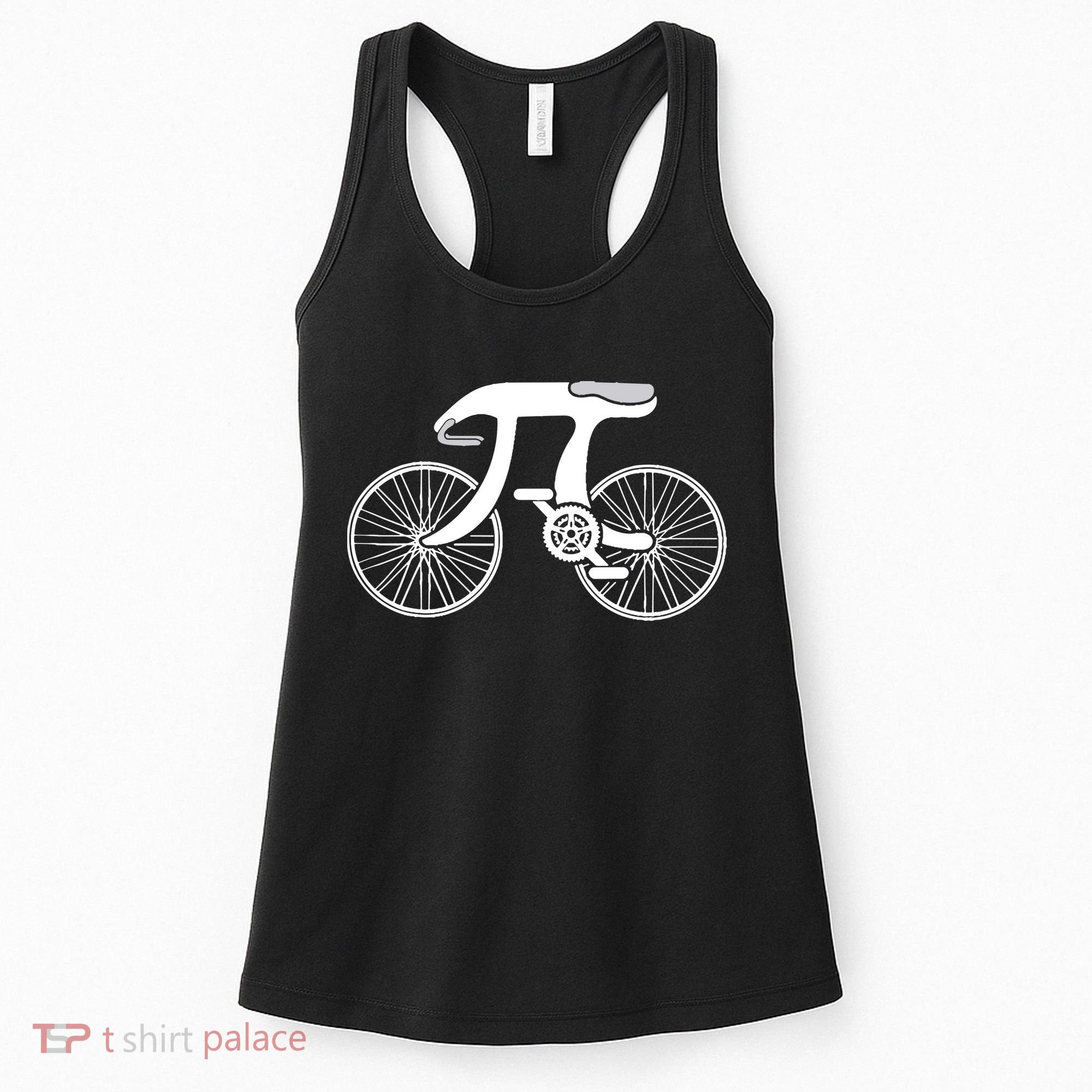 Pi Day Pi Cycle Bicycle Bike Math Symbol 3 14 Cyclist Pun Women's Tank Top