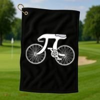 Pi Day Pi Cycle Bicycle Bike Math Symbol 3 14 Cyclist Pun Golf Towel thumb 1