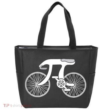 Pi Day Pi Cycle Bicycle Bike Math Symbol 3 14 Cyclist Pun Tote Bag