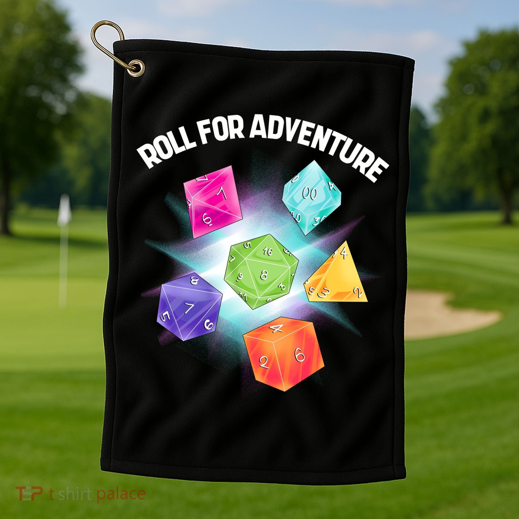 Polyhedral Dice Golf Towel