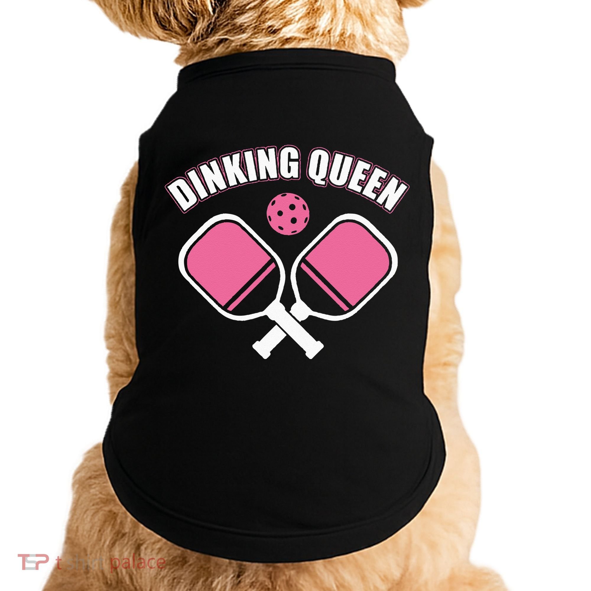 PicklebalI Dinking Queen Wo Pickleball Player Doggie Tank