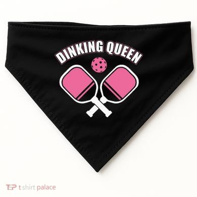 PicklebalI Dinking Queen Wo Pickleball Player USA-Made Doggie Bandana
