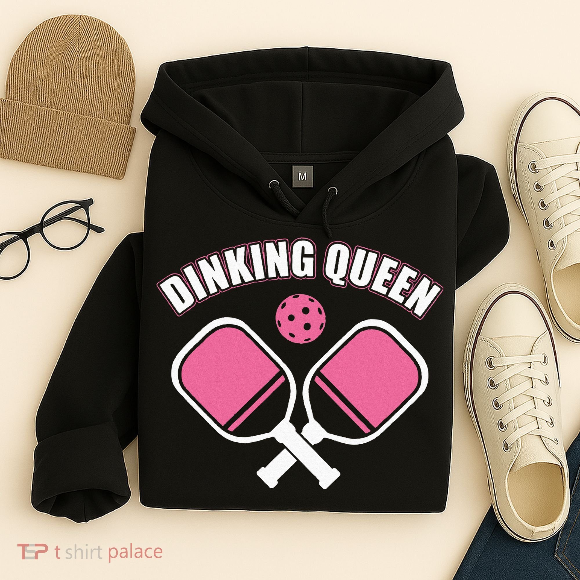 PicklebalI Dinking Queen Wo Pickleball Player Hoodie