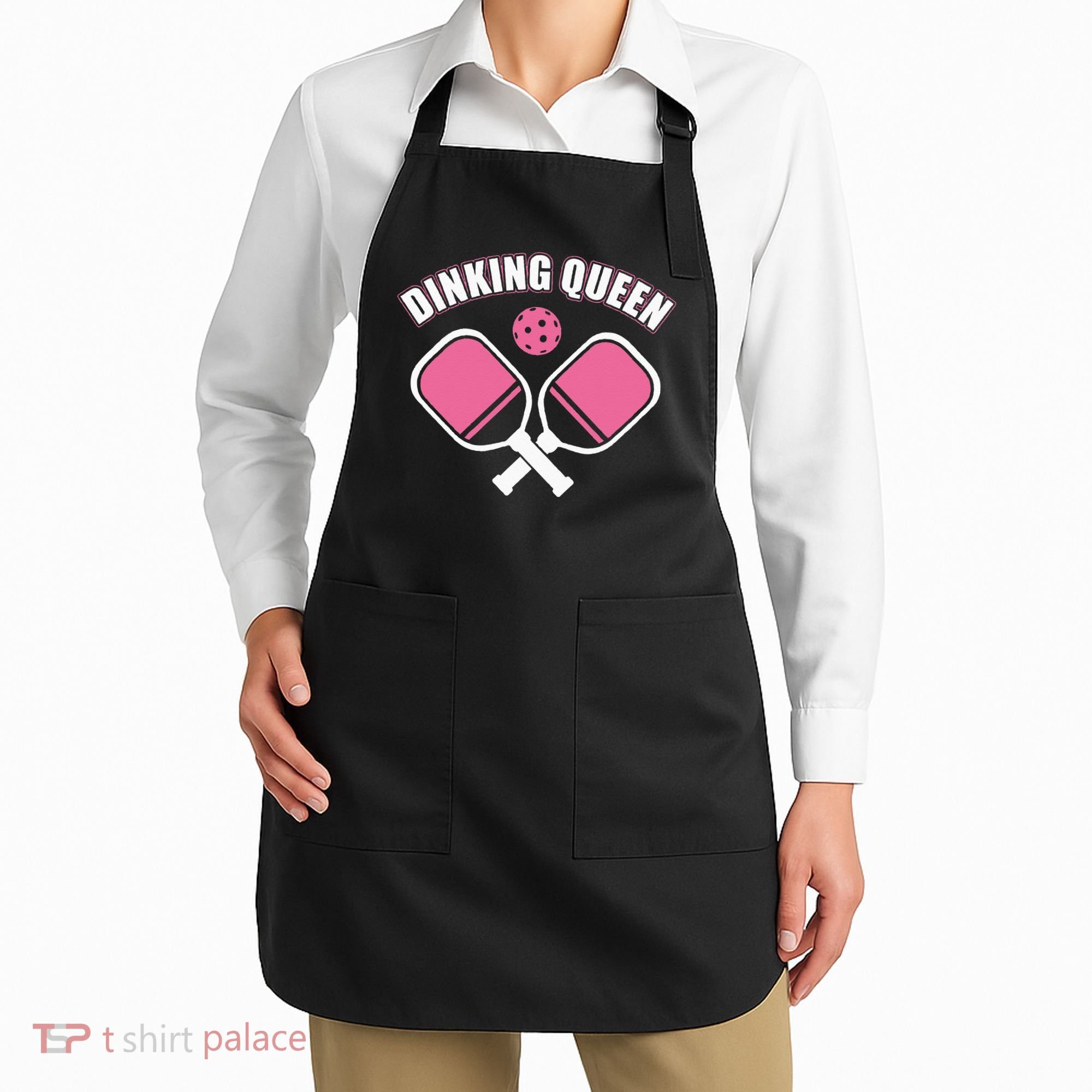 PicklebalI Dinking Queen Wo Pickleball Player Apron