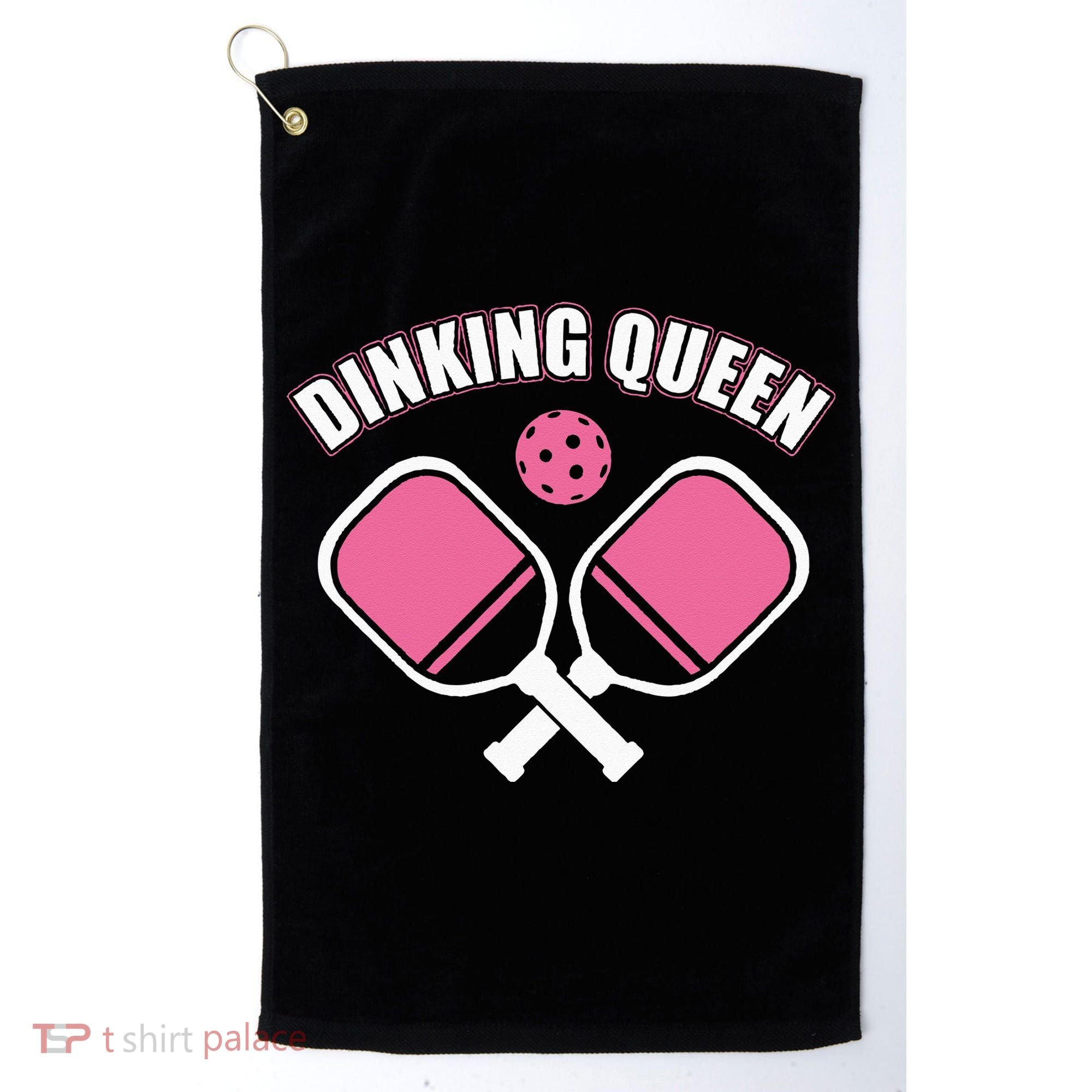 PicklebalI Dinking Queen Wo Pickleball Player Golf Towel