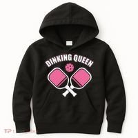 PicklebalI Dinking Queen Wo Pickleball Player Kids Hoodie thumb 0