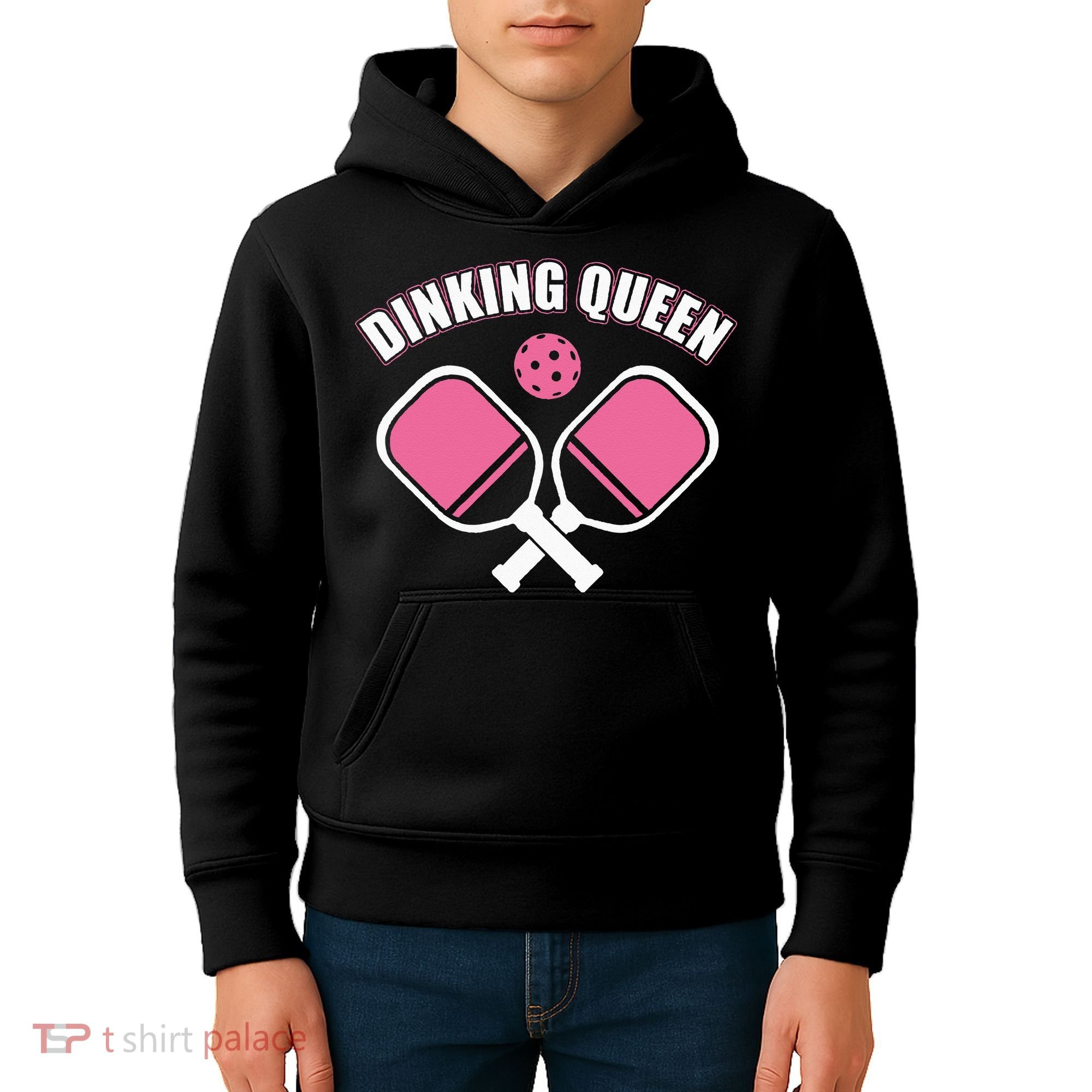 PicklebalI Dinking Queen Wo Pickleball Player Kids Hoodie