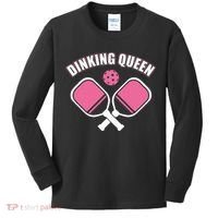 PicklebalI Dinking Queen Wo Pickleball Player Kids Long Sleeve Shirt thumb 0