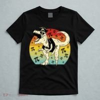 Pirate Dinosaur Retro Sunset Pi Day T-Shirt thumb 5