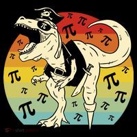Pirate Dinosaur Retro Sunset Pi Day Coffee Mug thumb 5