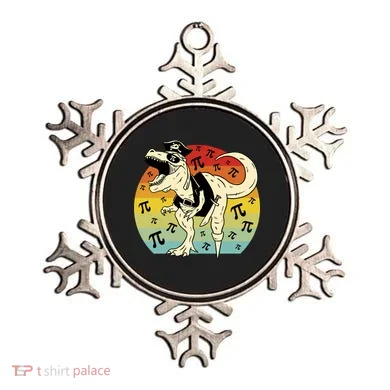 Pirate Dinosaur Retro Sunset Pi Day Ornament