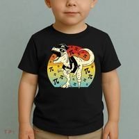 Pirate Dinosaur Retro Sunset Pi Day Toddler T-Shirt thumb 2
