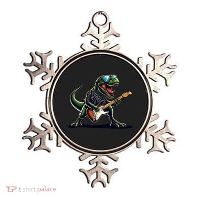 Punk Dinosaur RockN Roll Goth Dino Funny Guitar Band Great Gift Ornament