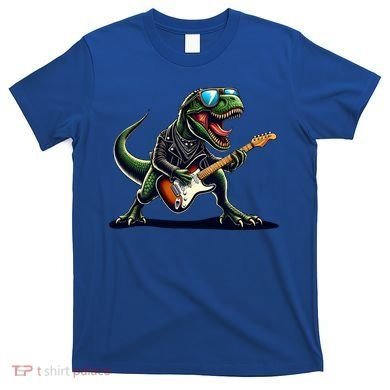 Punk Dinosaur RockN Roll Goth Dino Funny Guitar Band Great Gift T-Shirt