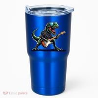 Punk Dinosaur RockN Roll Goth Dino Funny Guitar Band Great Gift Tumbler thumb 0