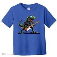 Punk Dinosaur RockN Roll Goth Dino Funny Guitar Band Great Gift Toddler T-Shirt thumb 0